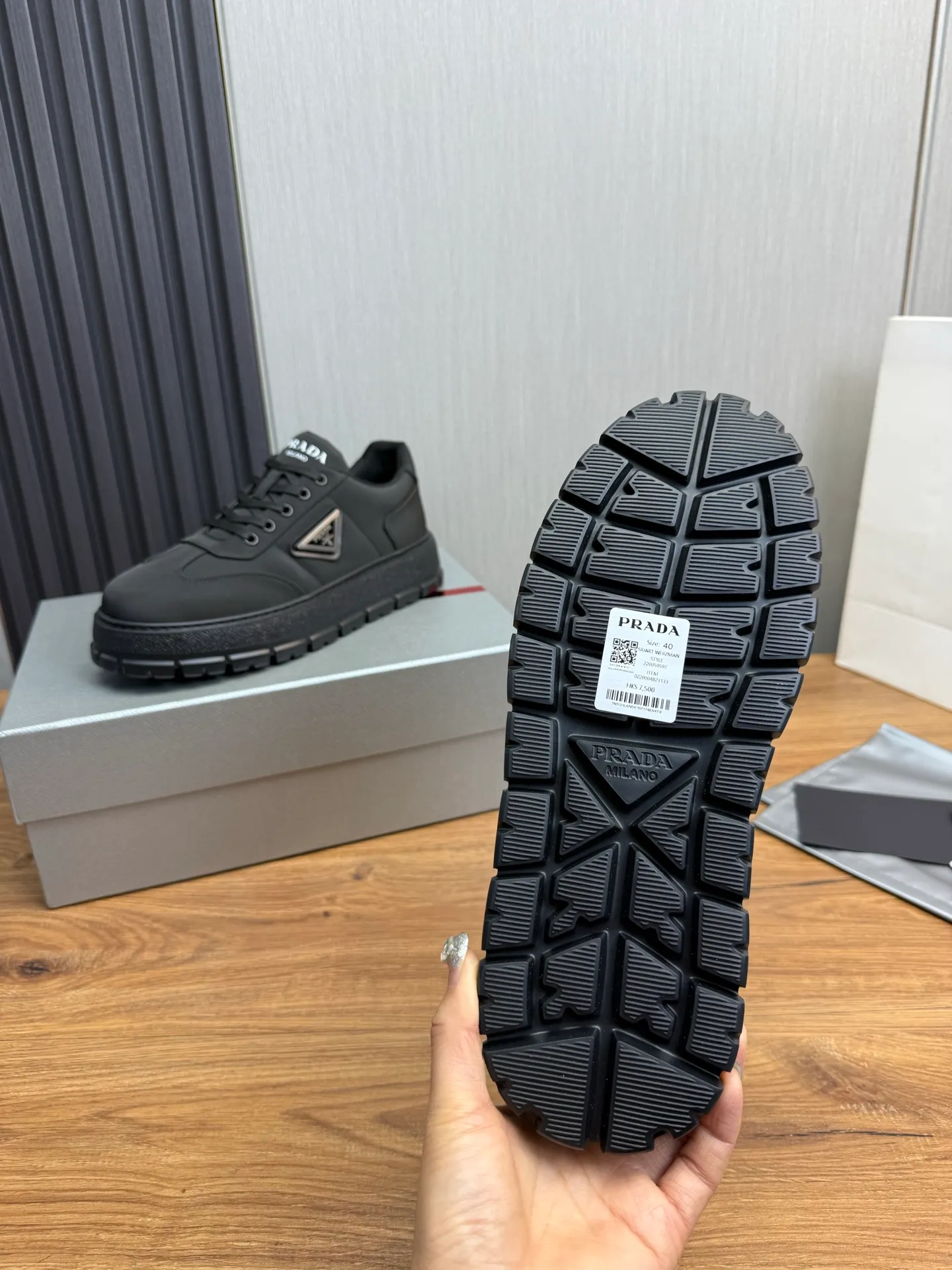 Men's shoes 💰560💰 [PRADA] Popular men's shoes shipped 👏Official website synchronized ⬆️Original imported waterproof fabric + cowhide lining, 1⃣️:1⃣️reproduction, original sole, 38-45 (45. Customized, non-refundable)